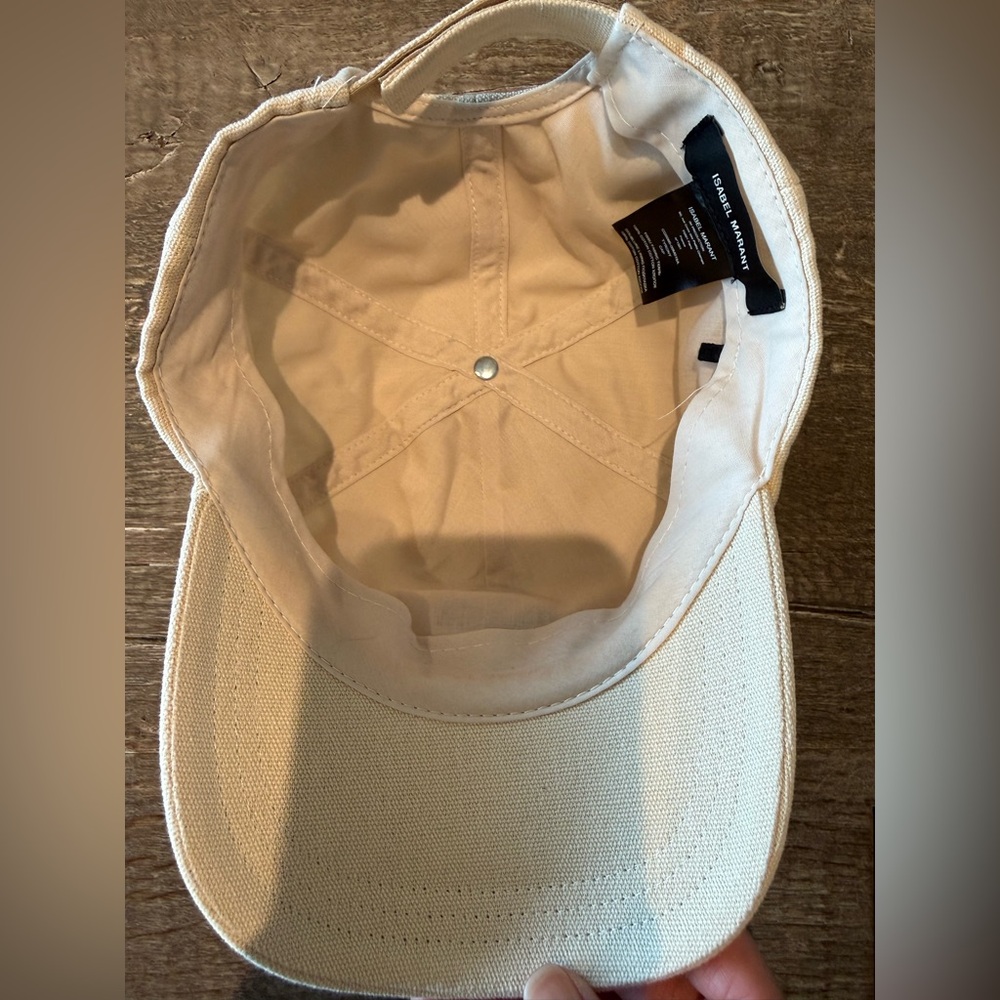 Isabel Marant Cream Cap with Black Logo - Picture 3 of 5